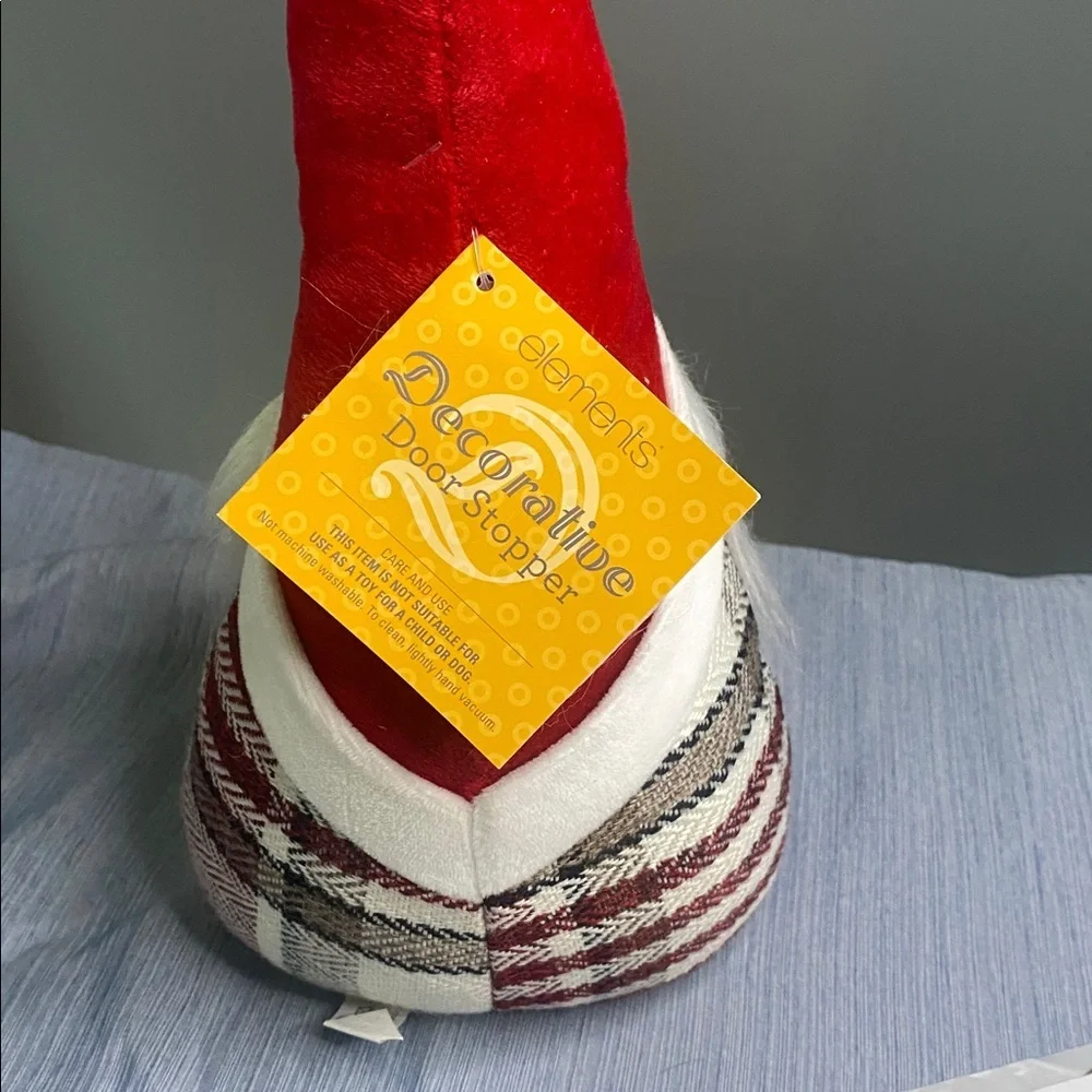 Festive Red and White Santa Doorstop 14 Inches Tall